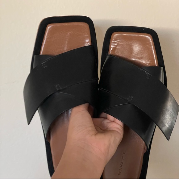 Rejina Pyo Dara Slides Sandals - Black - size 41 - Picture 10 of 12
